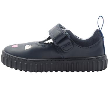 CLARKS COVE HEART T SHOE - NAVY G